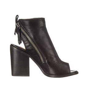 Dolce Vita Port Leather Peep Toe Ankle Booties